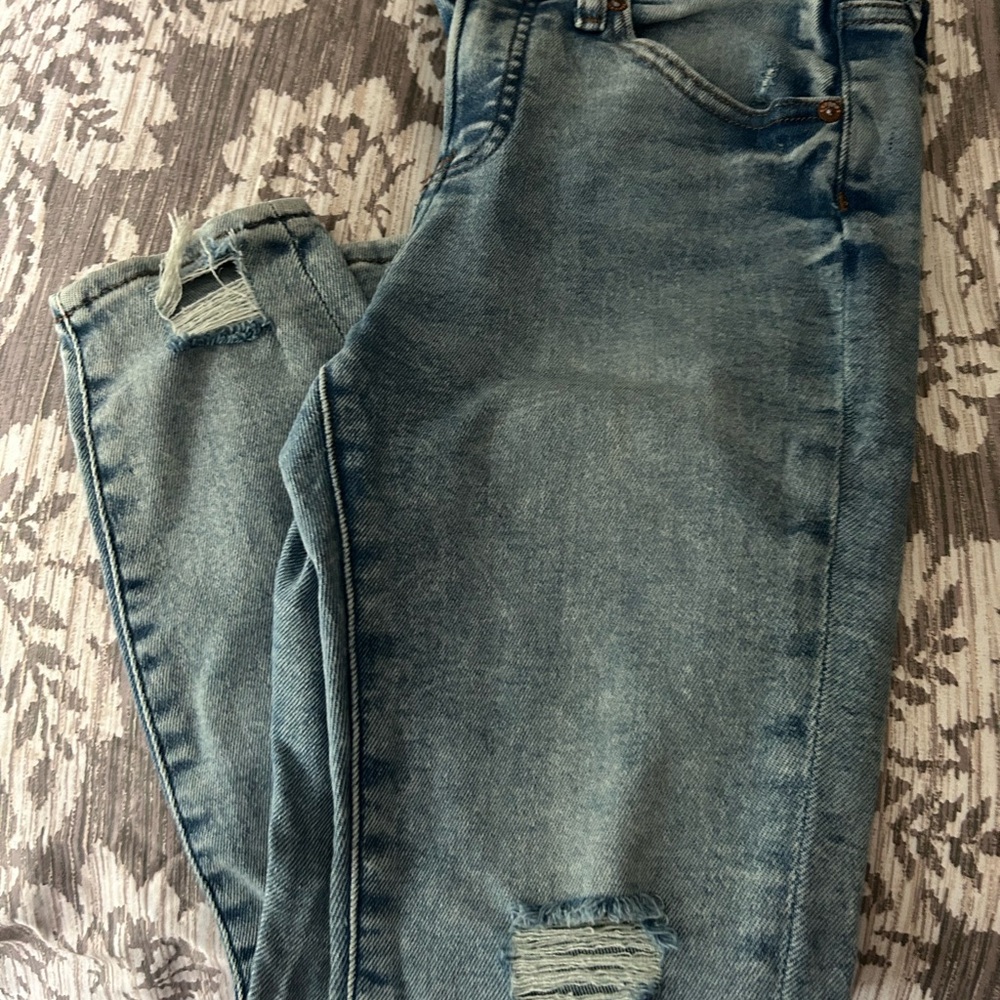 Express Light Blue Distressed Women's Jeans